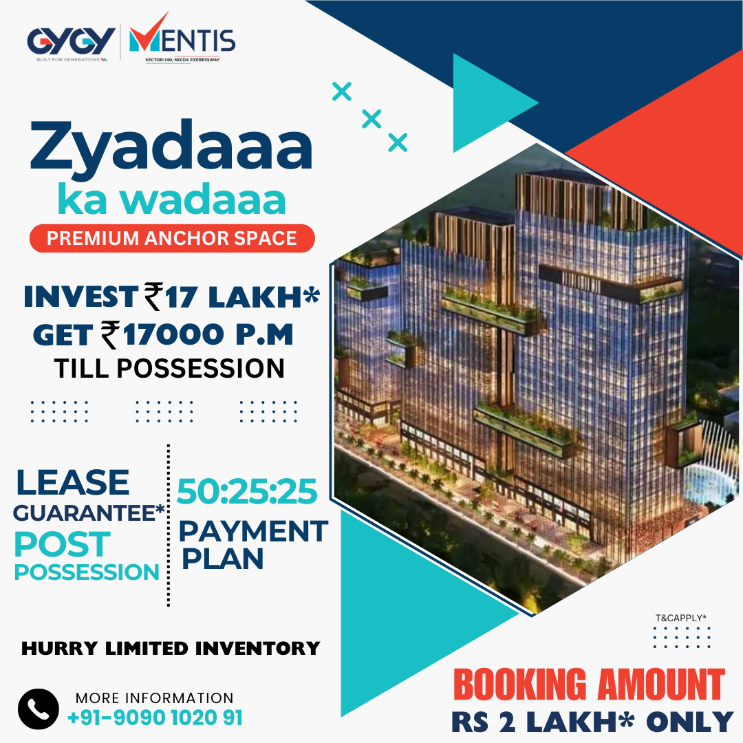 Prime Retail Space in GYGY Mentis Sector 140, Noida | Call +91-9090-102-091