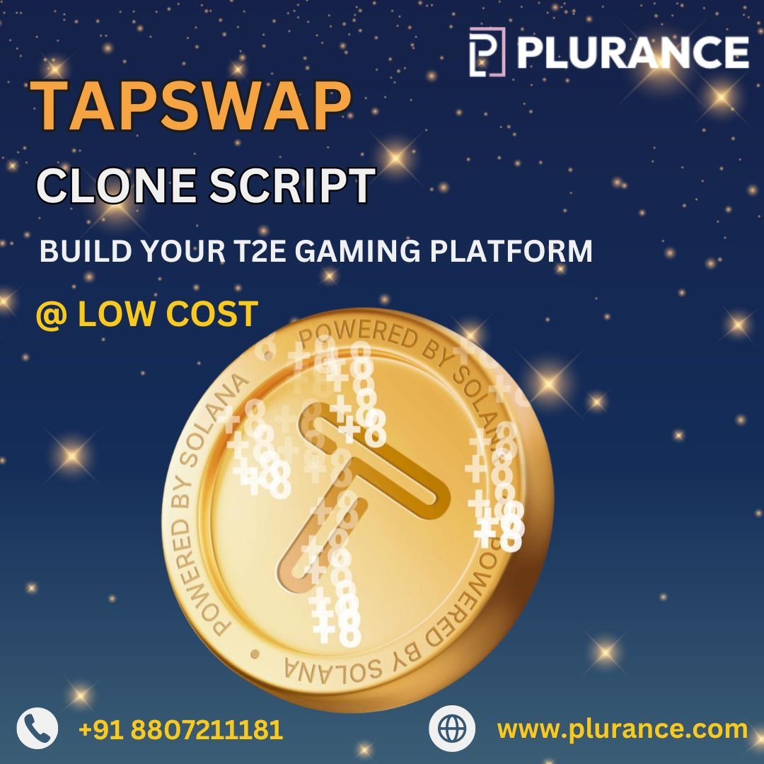 Plurance TapSwap Clone Script is the Best solution for launching your T2E gaming platform