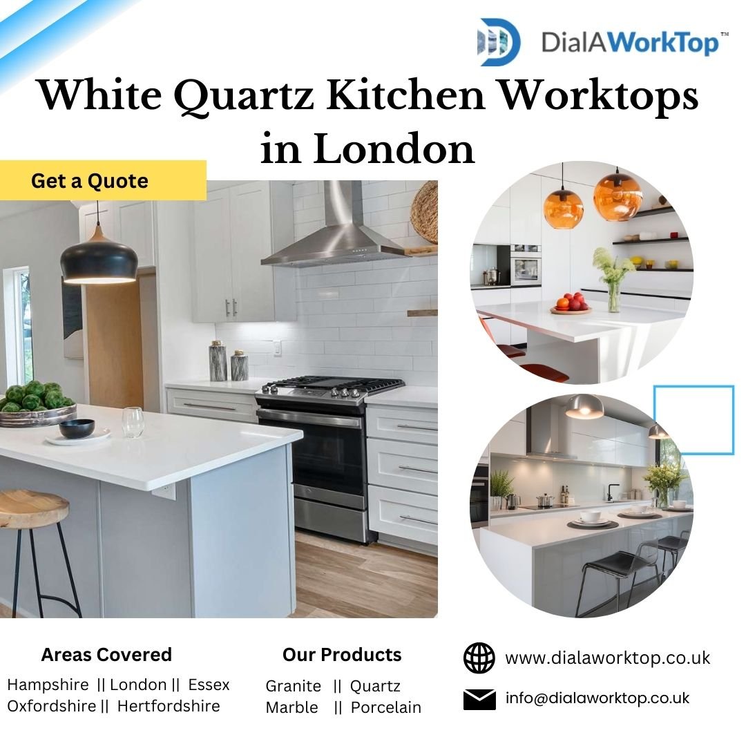 White Quartz Kitchen Worktops in London
