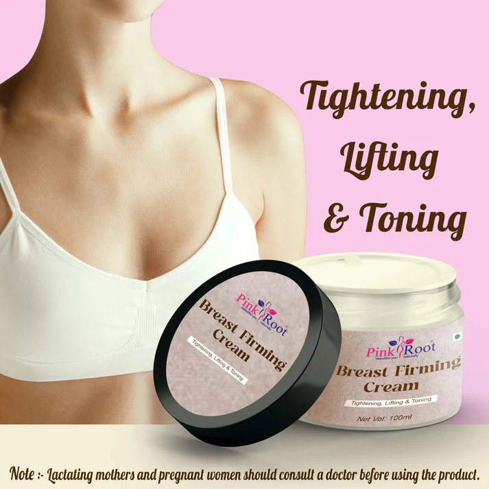 Pink Root Breast Enlargement Cream 100ml, for women, for enlarging size or increase in size of breast for younger looks