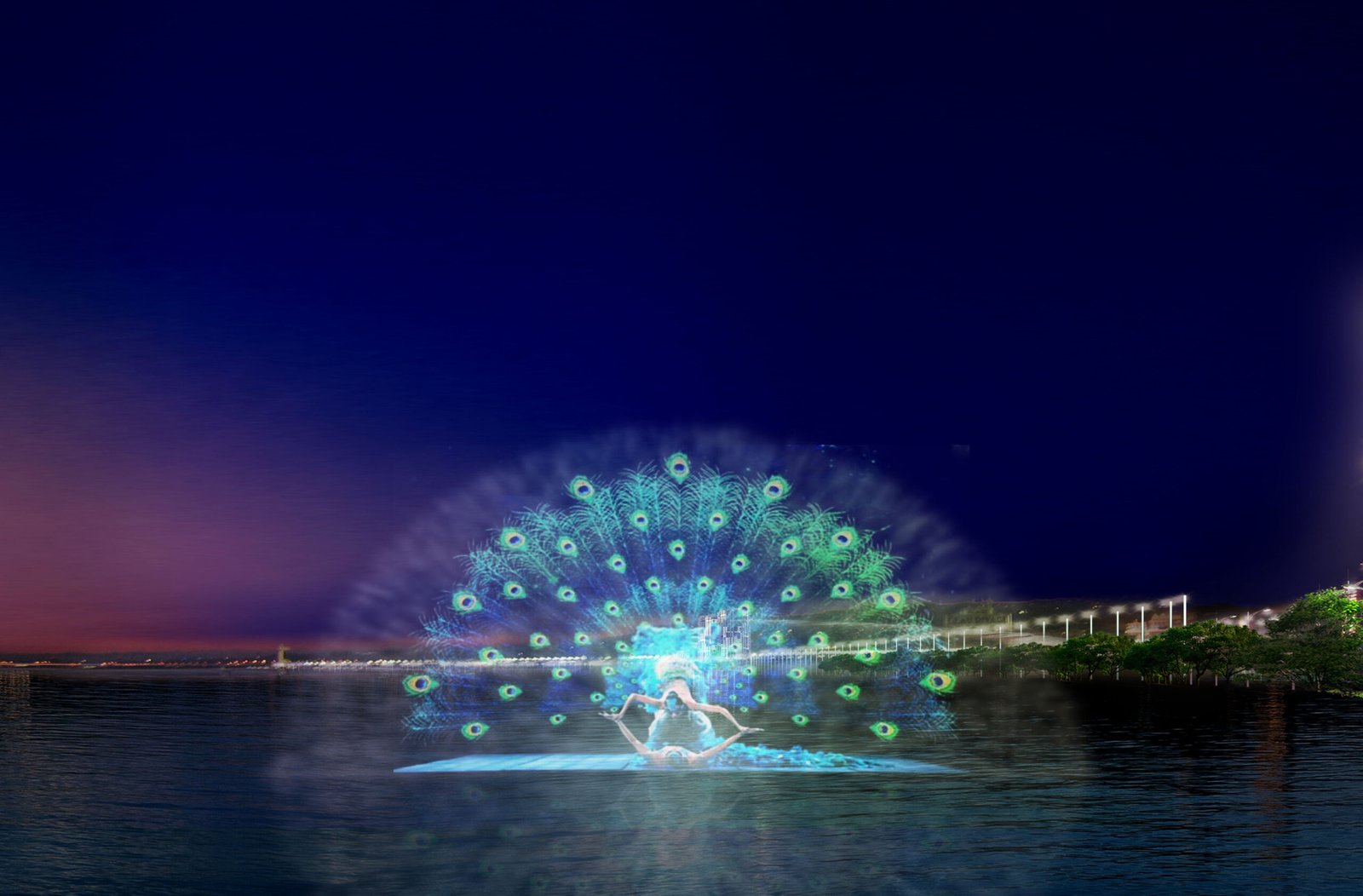 The Water Screen Projection Fountain in Malaysia