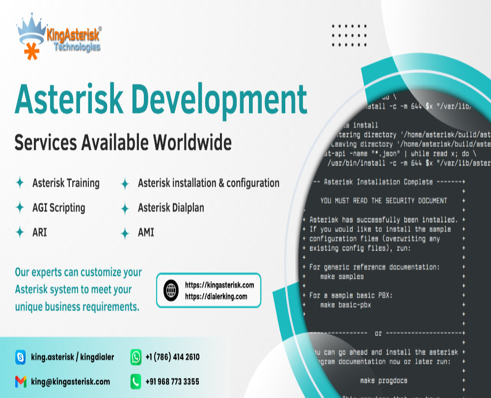 Asterisk Development Services Available Worldwide