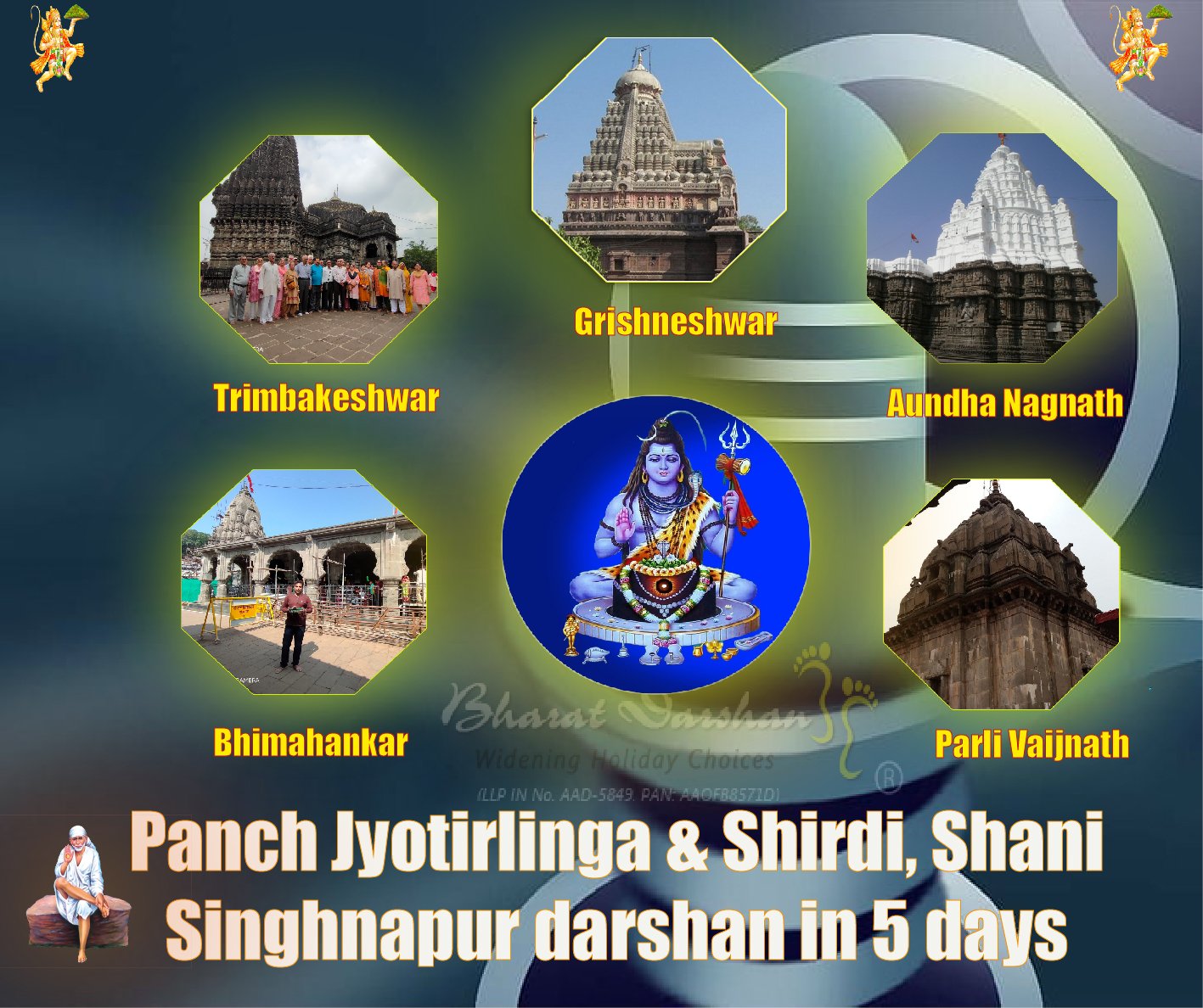 Maharashtra Panch Jyotirlinga with Shirdi and Shani Shingnapur