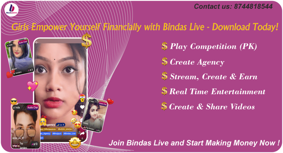 Transform Your Creativity into Money with Bindas Live App | Empowering Girls to Create, Stream, and Earn
