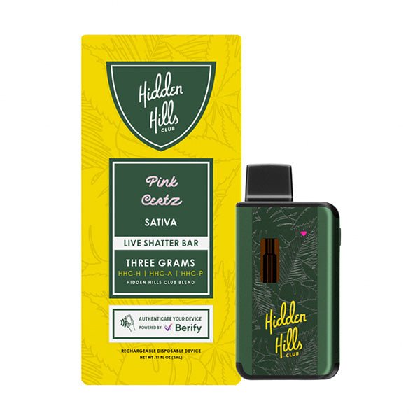 Hidden Hills | 3G Disposable – Live Shatter Bar | hidden hills club blend | UNIT