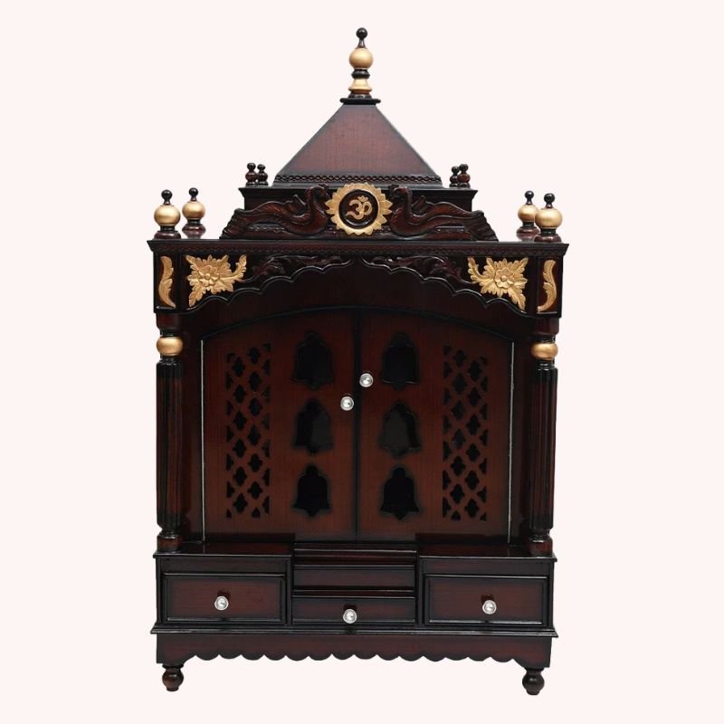 Pooja Graham Large Floor Rested Pooja Mandir with Door