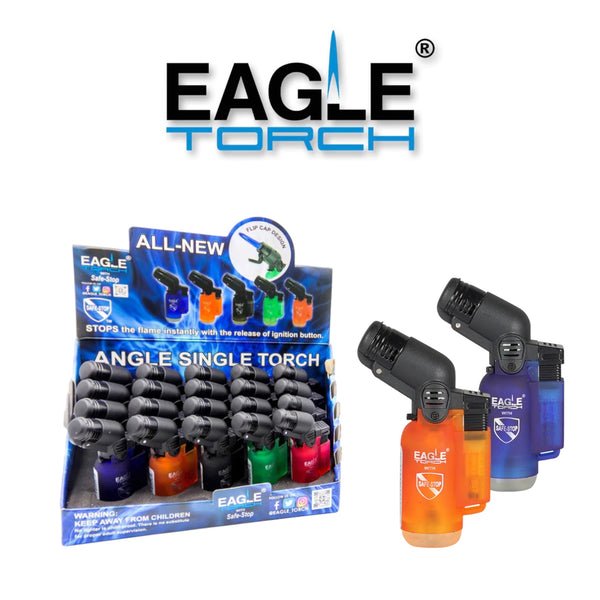 Eagle Mini Angle Torch | Flip Cap | 20Count/Display |