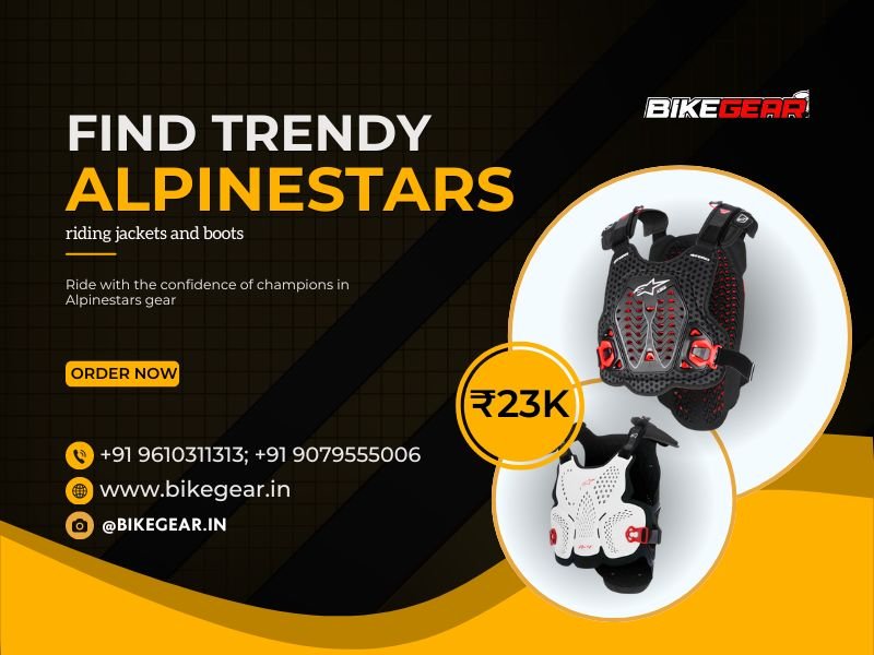 Find trendy Alpinestars-riding jackets and boots for your motorcycle in india