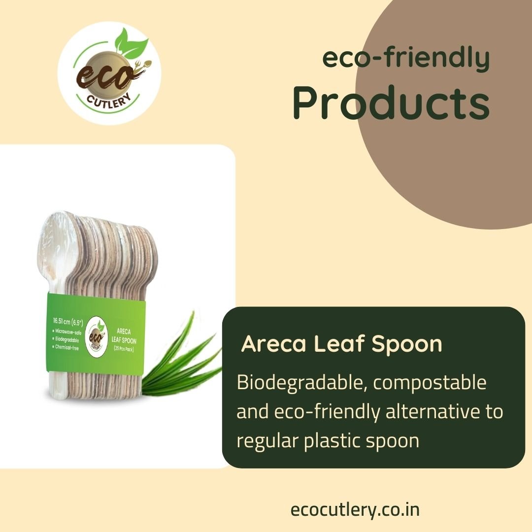 Disposable Eco- fiendly Areca Leaf Spoons | Eco Cutlery