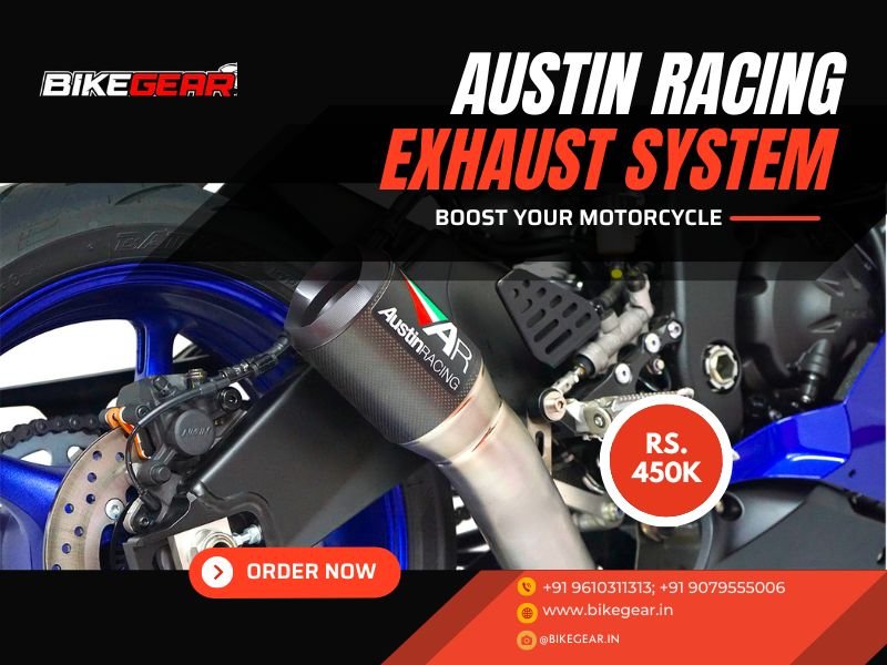 Boost your motorcycle with Austin racing exhaust system!