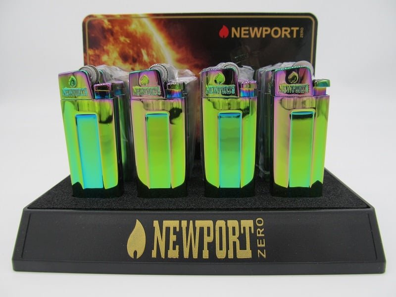 Newport Zero – Wheel Metal Torch Lighter 12count | Mixed Color |