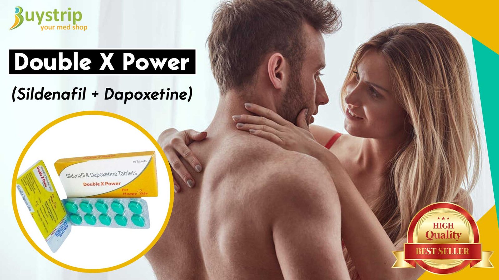 Double X Power (Sildenafil 100mg + Dapoxetine 60mg) Tablets