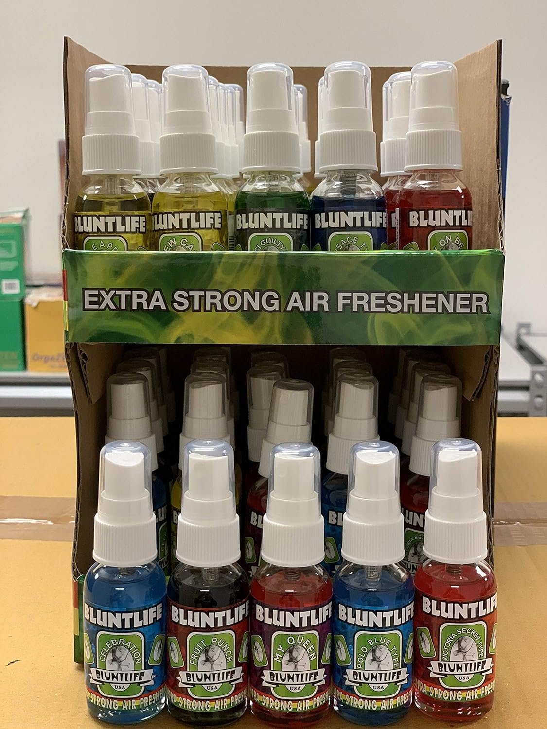 Blunt Life-Air Fresheners spray| Lasts 72 Hours | Box of 50