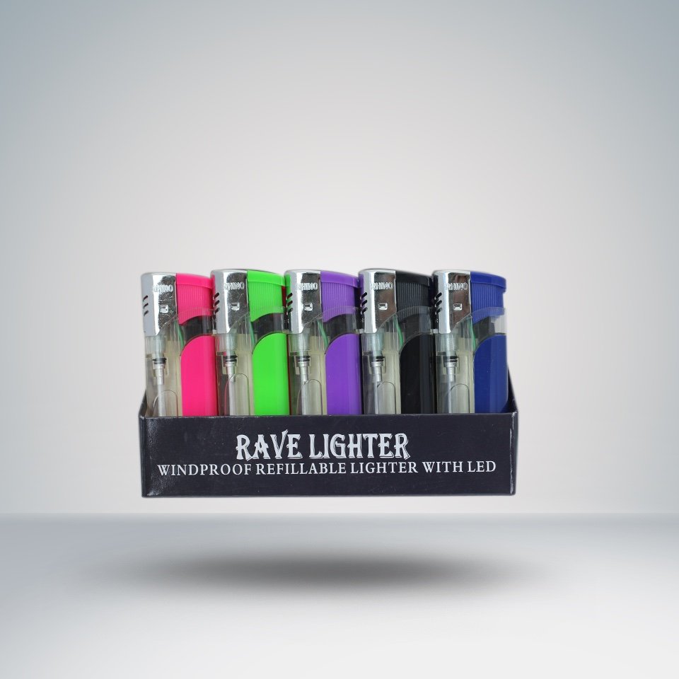 Rave Lighter – Assorted Colors | 50PC/Display | Box