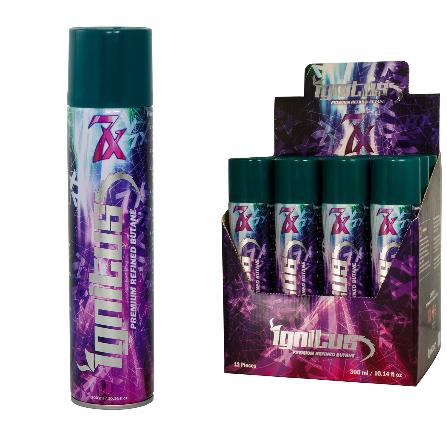 Ignitus Premium Refined Butane | 7X | 12Count | 300ml