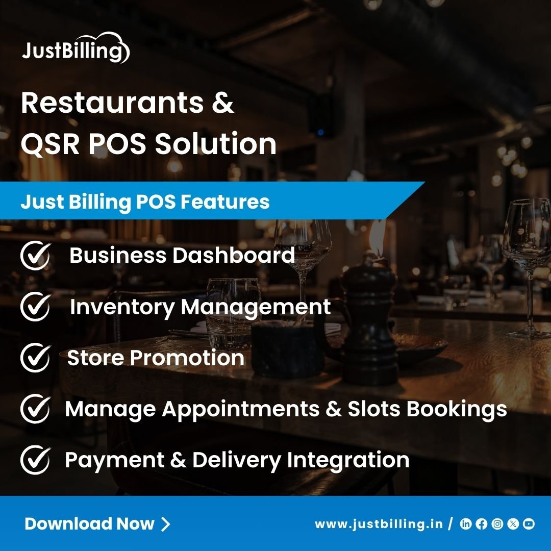 Streamline Your Restaurant Operations with Just Billing Restaurants & QSR POS Software