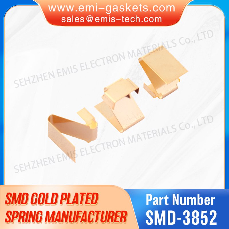 Low resistance SMD Becu gold plated spring