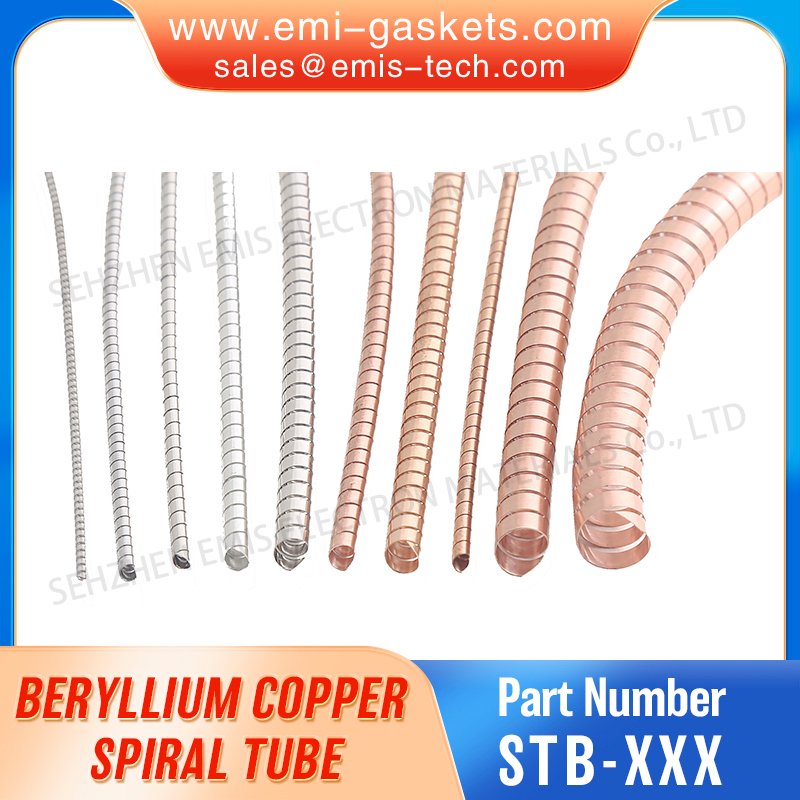 Beryllium copper spiral tube EMI shielding