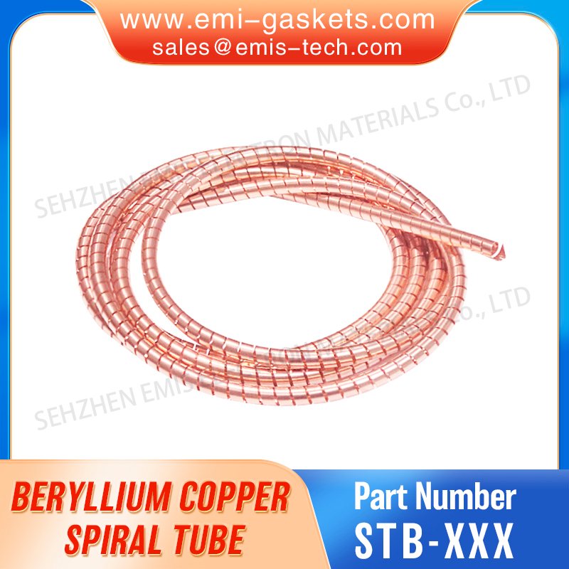 Beryllium copper spiral tube EMI shielding