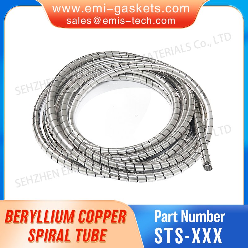 Beryllium copper spiral tube EMI shielding