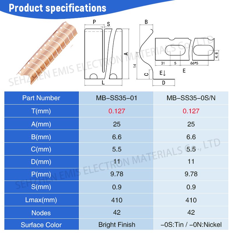 Hot Selling EMI Contact Strips SMD Spring Large Enclosure Gasket