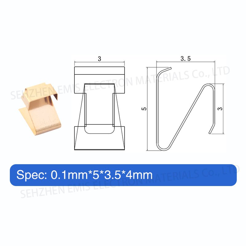 Low resistance SMD Becu gold plated spring