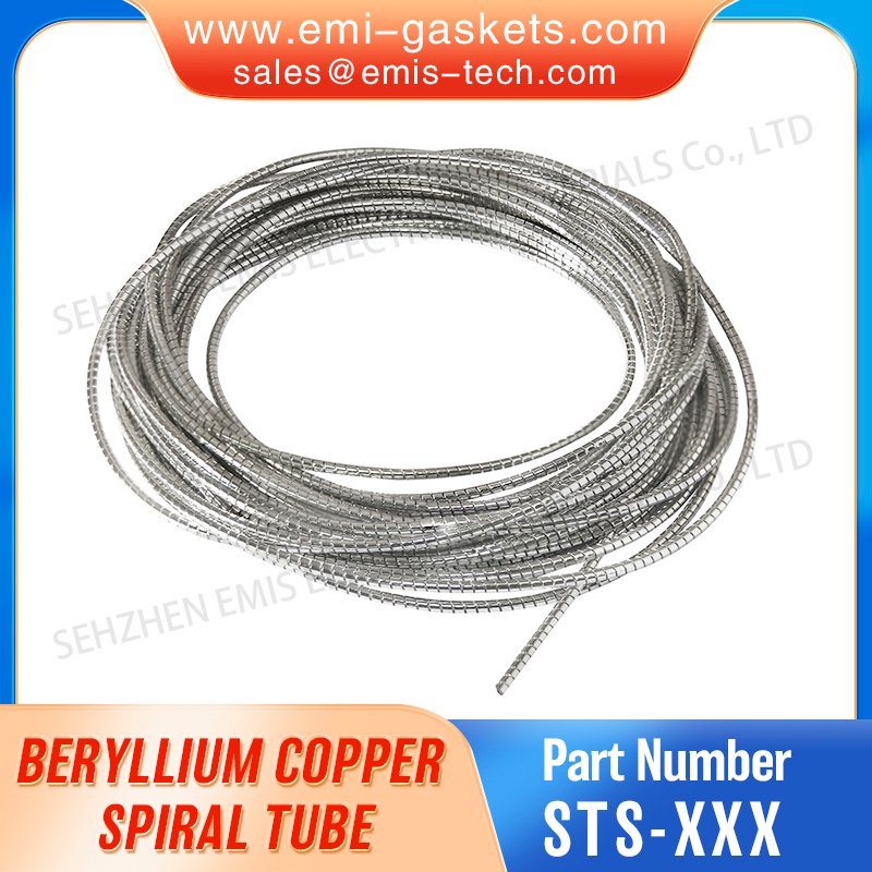 Beryllium copper spiral tube EMI shielding