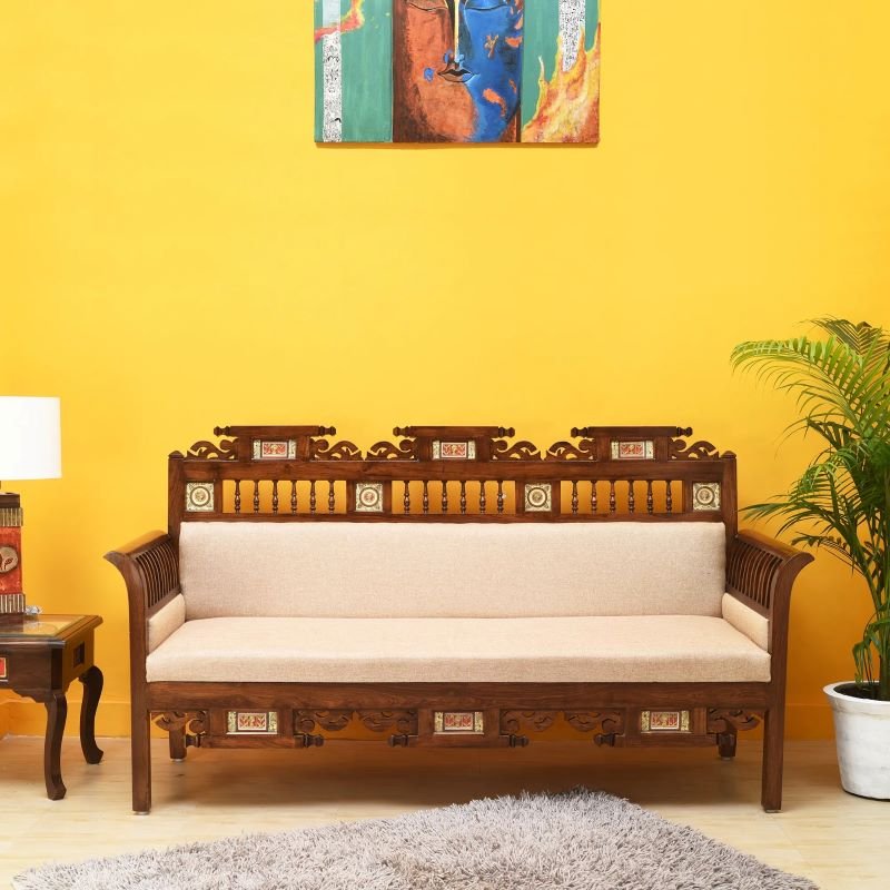 Shop Premium Teak Wood 3 Seater Sofas – Built to Last!