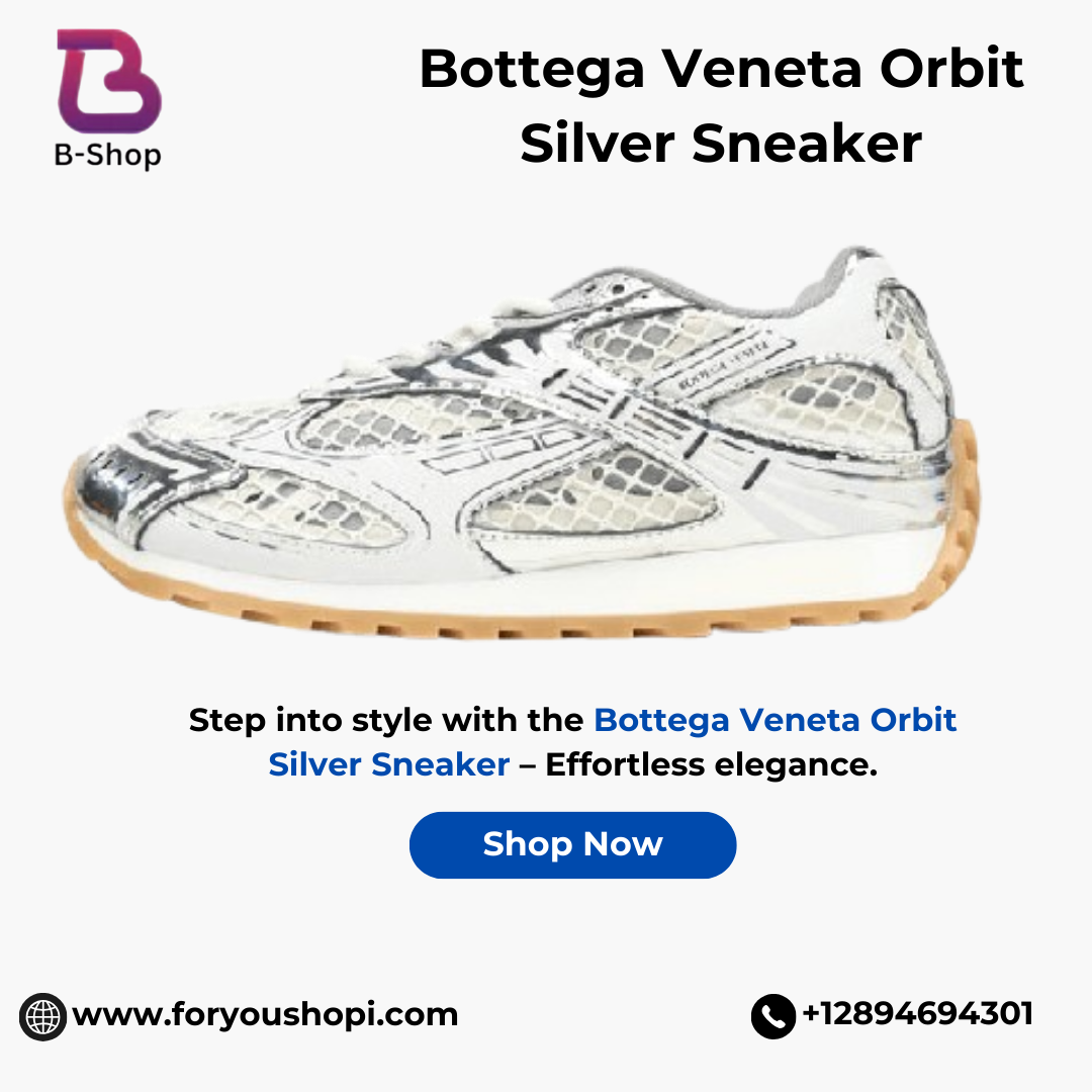 Buy Online Bottega Silver Sneakers