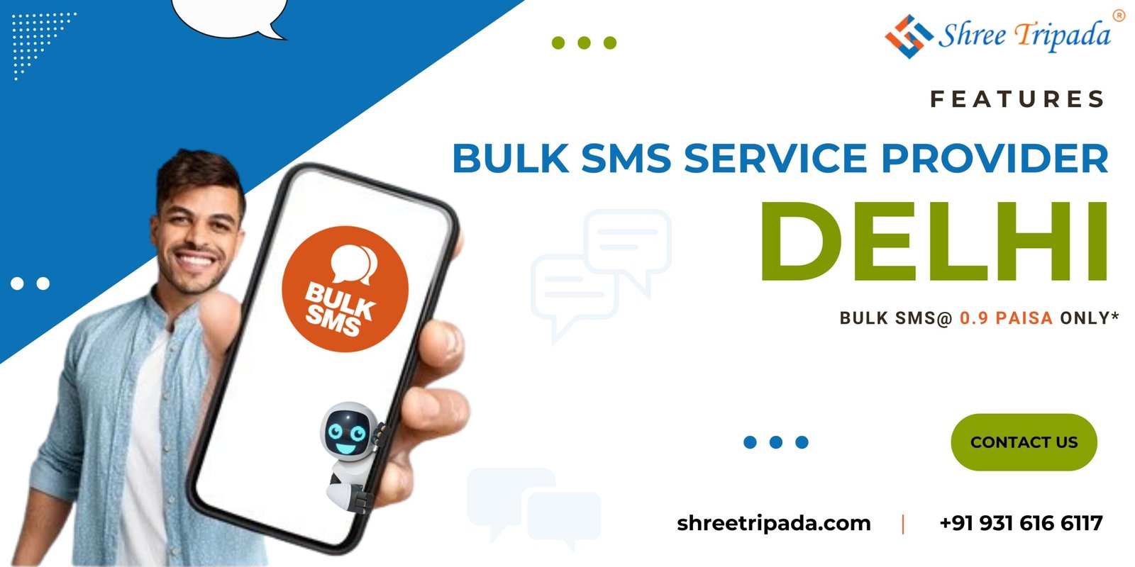 Features of Bulk SMS Service Provider in Delhi by Shree Tripada