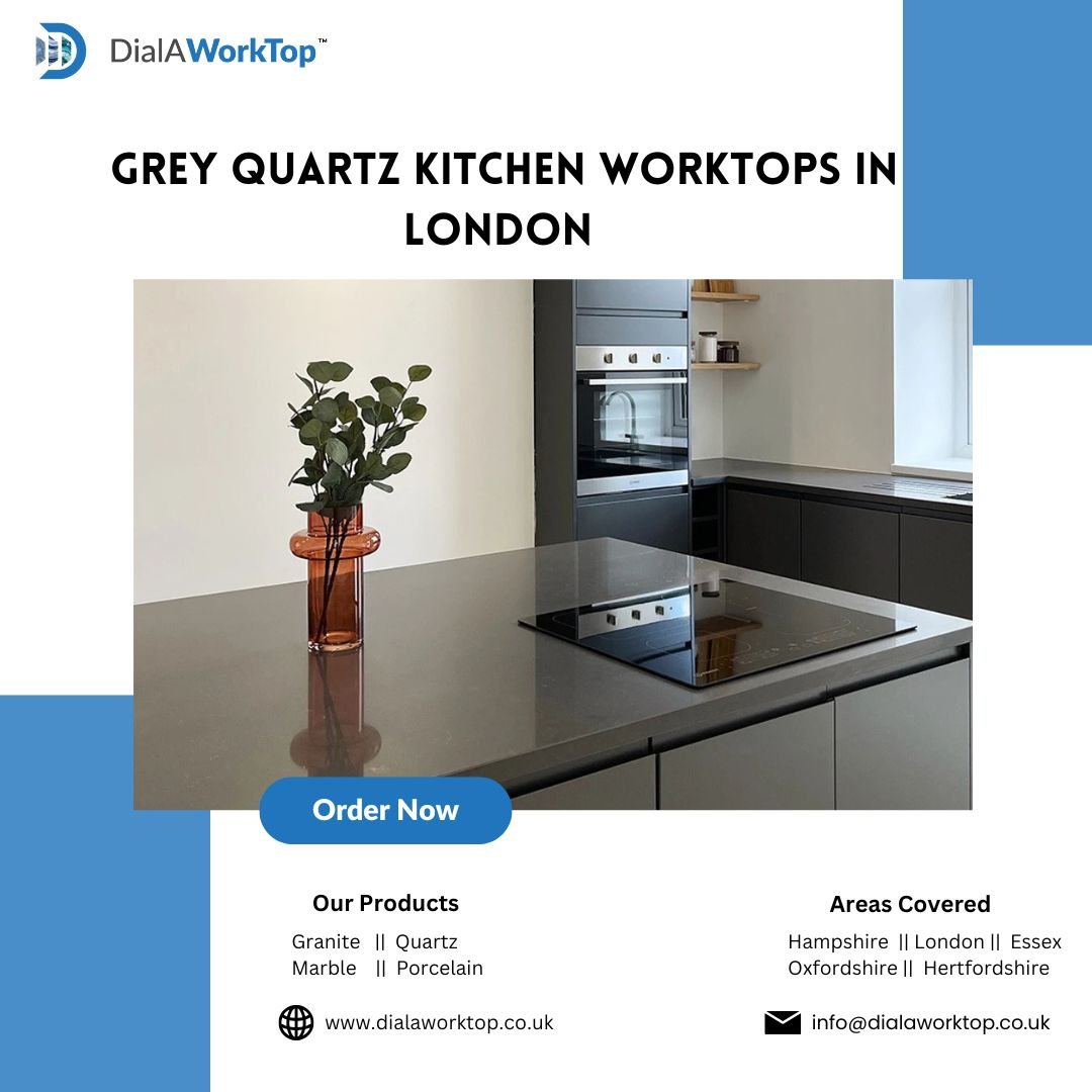 Grey Quartz Kitchen Worktops in London | 020 8368 5555 | DialAworktop