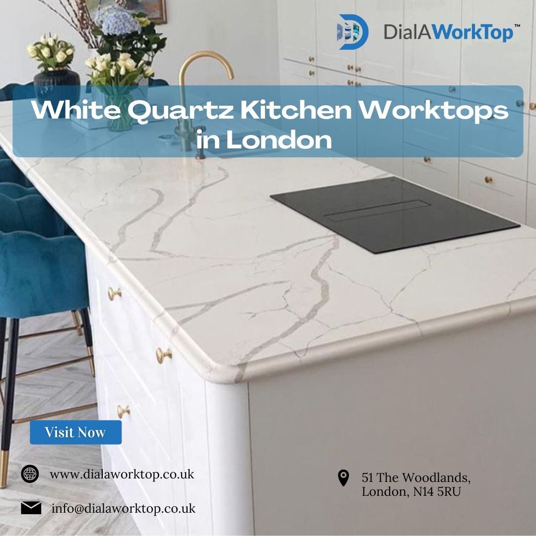 White Quartz Kitchen Worktops in London  | 020 8368 5555 | DialAworktop