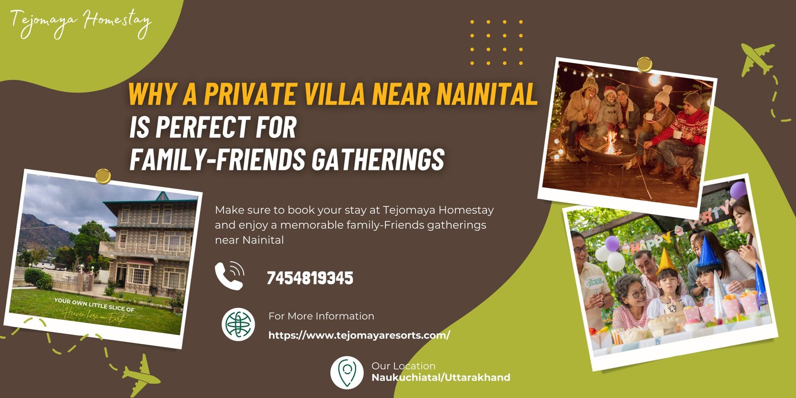 Private Villa near Nainital for Family-friends Gatherings