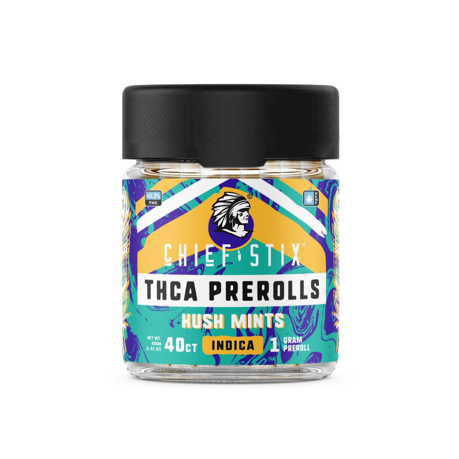 CHIEF STIX – THCA PREROLS | 40 Count |1Gram PREROLL