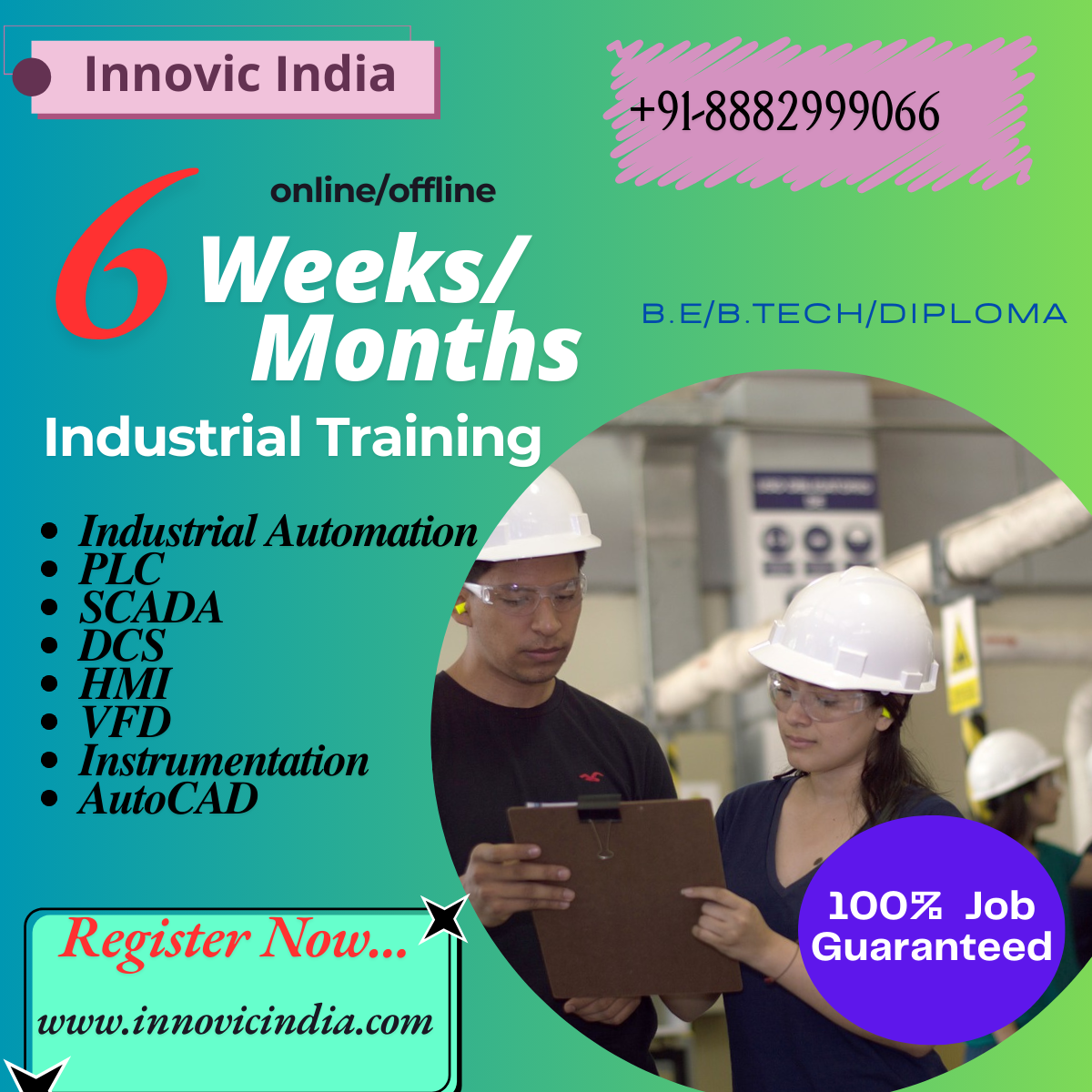 Best 6 months Industrial Training for B.Tech/Diploma Students in Delhi