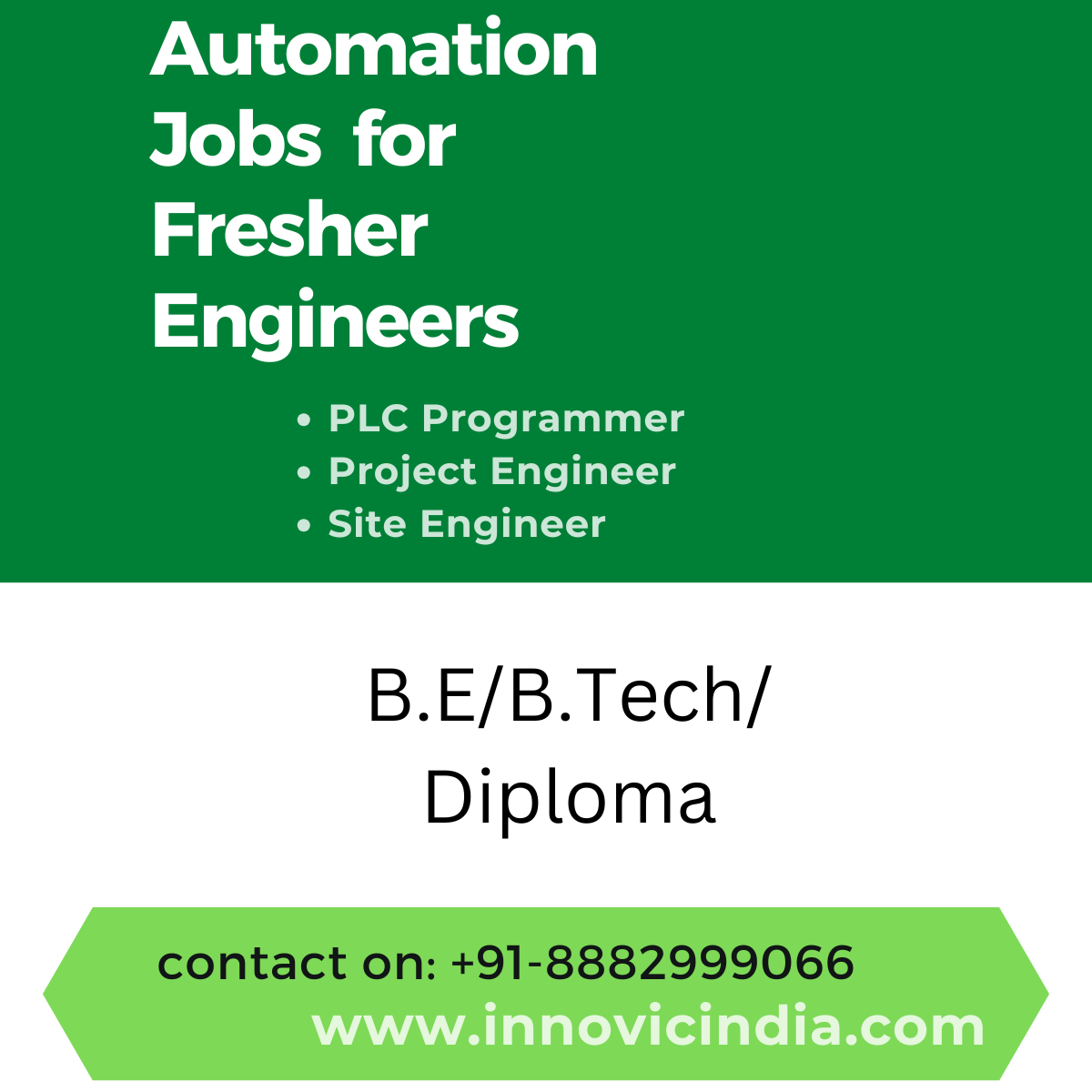 Jobs For B.Tech Fresher Engineer in Delhi NCR.