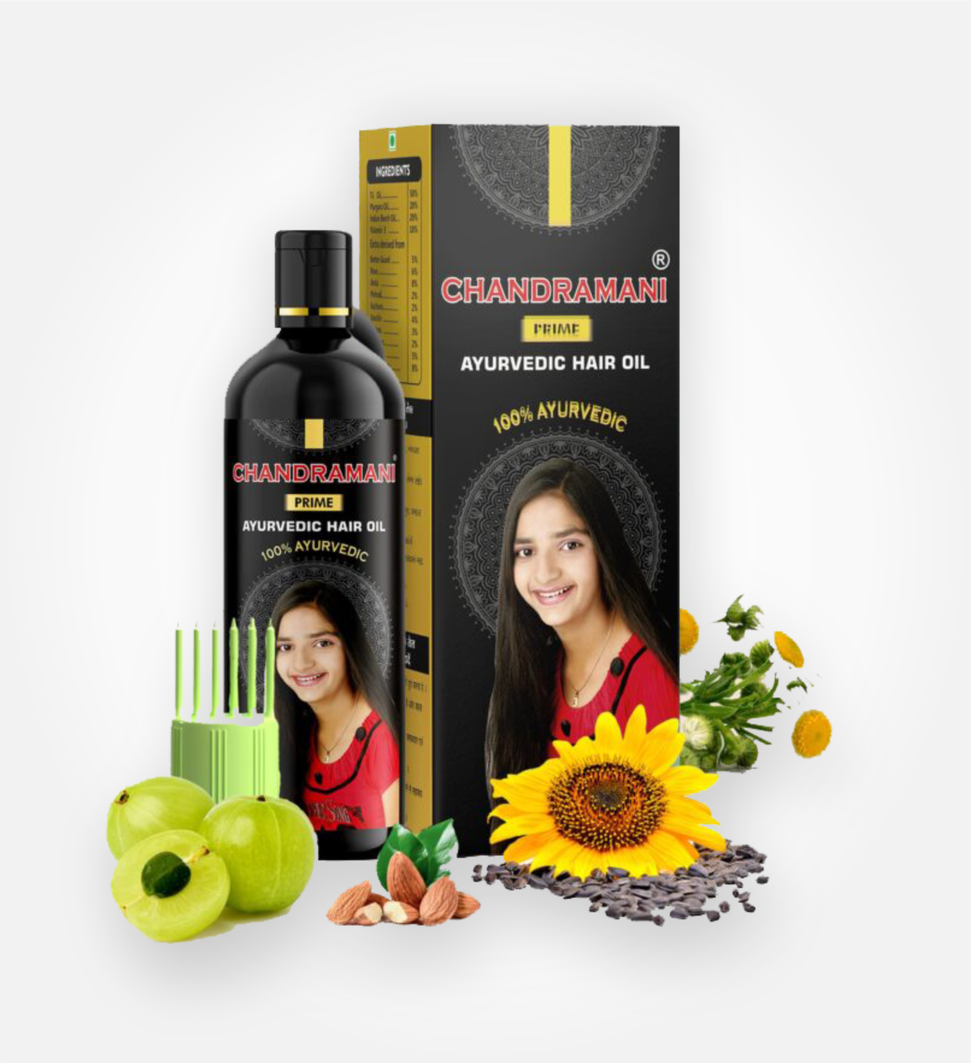 "Chandramani Ayurvedic Hair Oil – Natural Care for Healthy, Lustrous Hair"