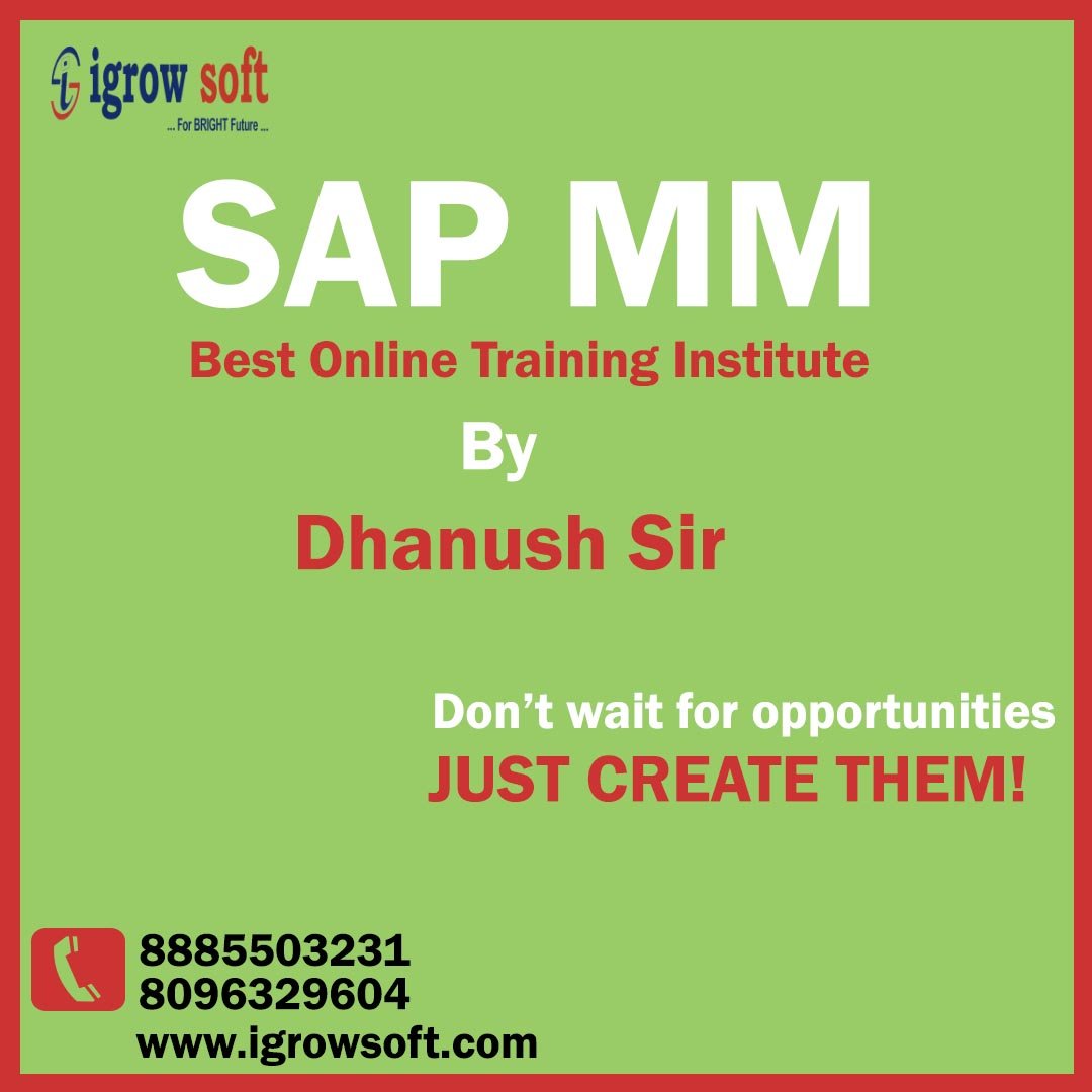 SAP MM Training  | SAP MM Training Institute in Ameerpet|Igrowsoft