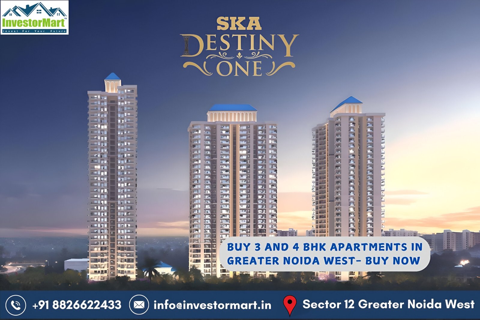 SKA Destiny One 3/4 BHK Apartment Resale in Greater Noida