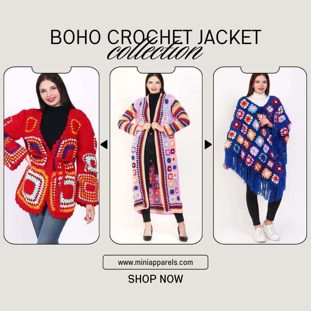 Discover the Art of Boho Chic with Mini Apparels' Crochet Jackets