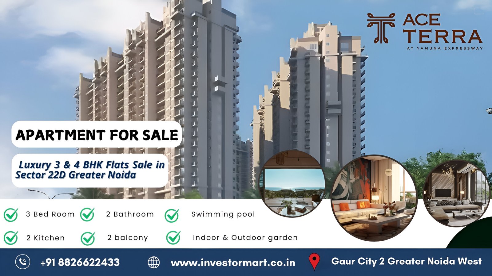 Ace Terra | 3 & 4 BHK Flats | Sector 22D Yamuna Expressway