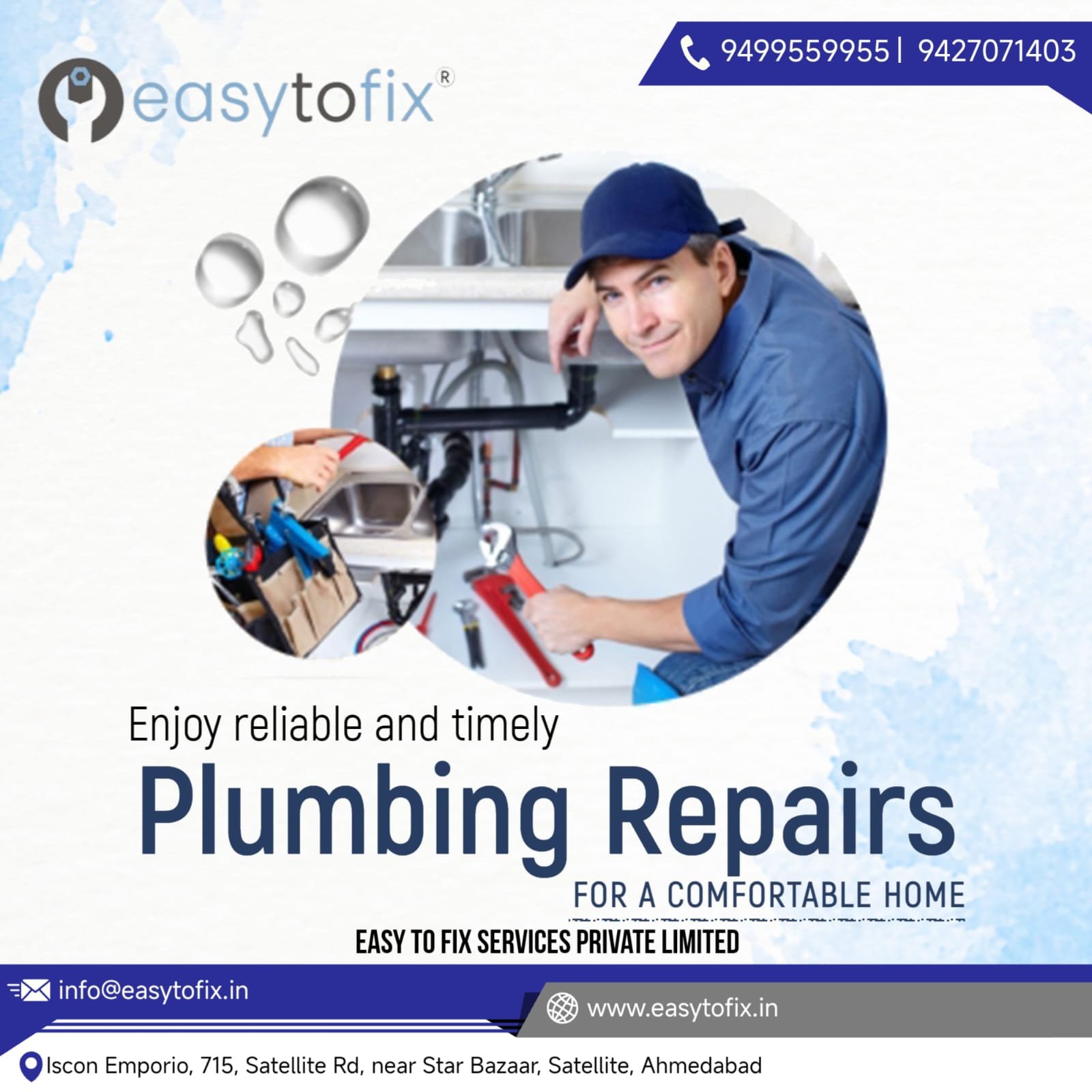 24/7 Get Expert Plumbing & Electrician Services | 9499559955