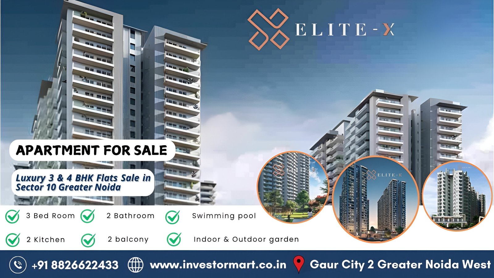 Elite X Greater Noida | Resale 3/4 BHK Flats in Sector 10