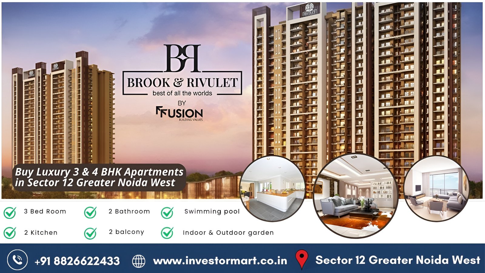 Fusion The Rivulet Projects in Sector 12, Greater Noida