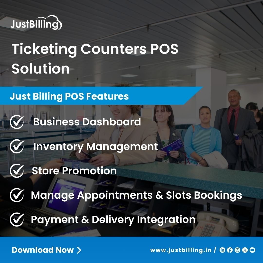 Effortless Ticket Management: Just Billing Ticketing Counters POS Solution