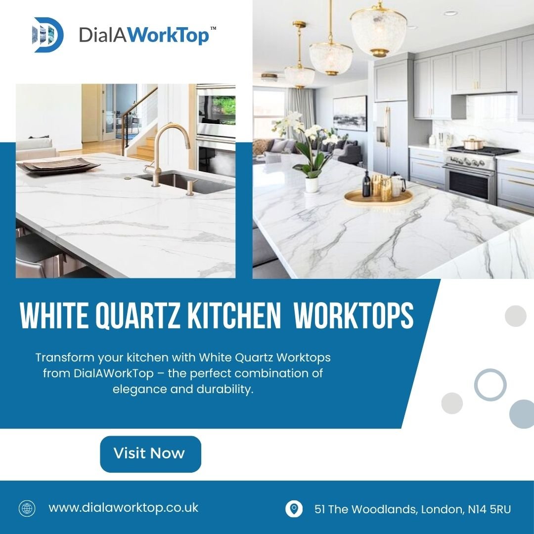 White Quartz Kitchen Worktops in London  | 020 8368 5555 | DialAworktop