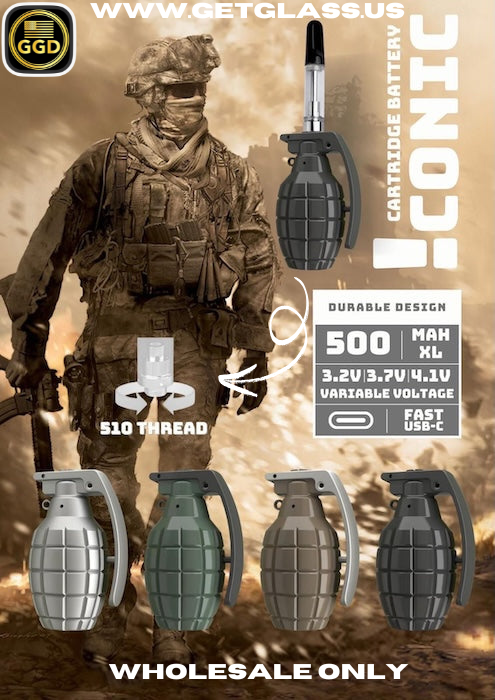 ICONIC Grenade cartridge Battery | USB C | 510 Thread