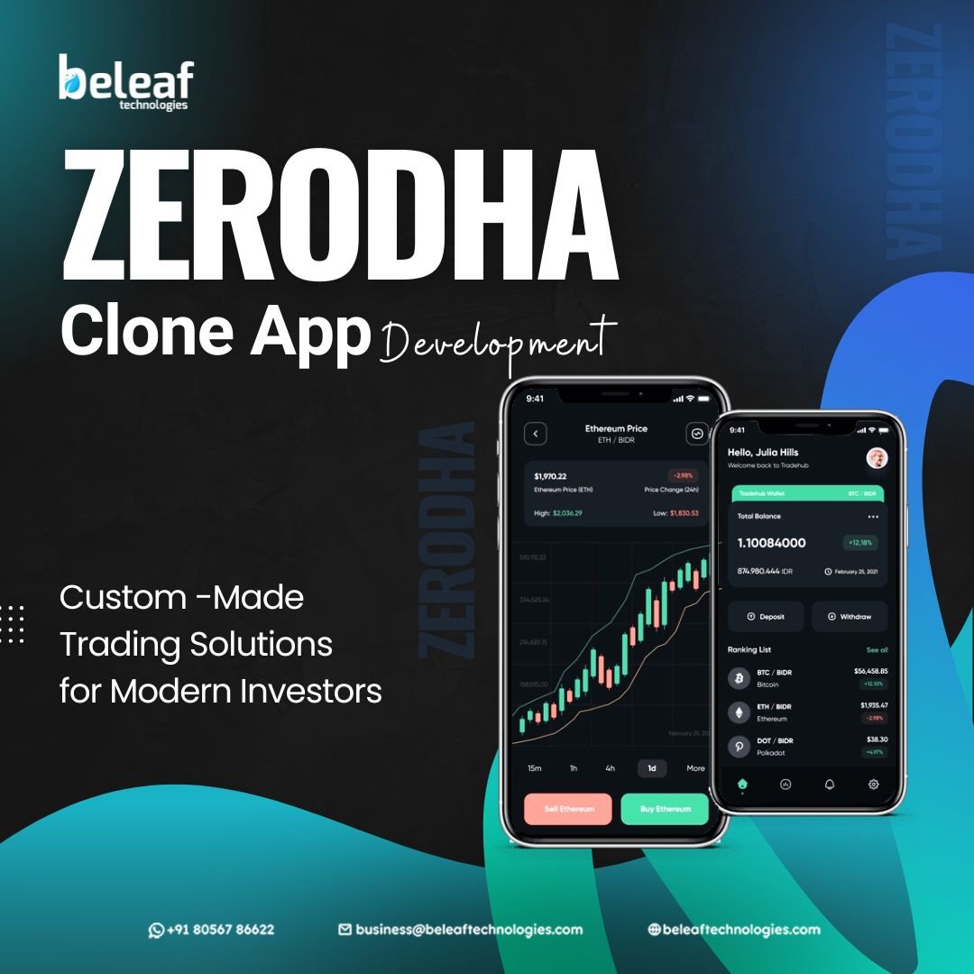 Top-notch  zerodha clone app development – Beleaf Technologies