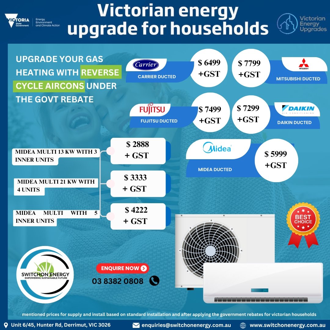 Air Conditioner (ACs) Installations & upgrades in Victoria