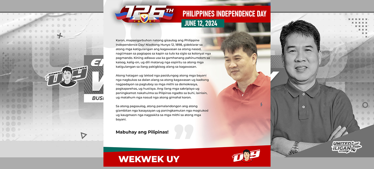 Freedom: Vice Mayor Wekwek Uy's Vision for Iligan City's Future